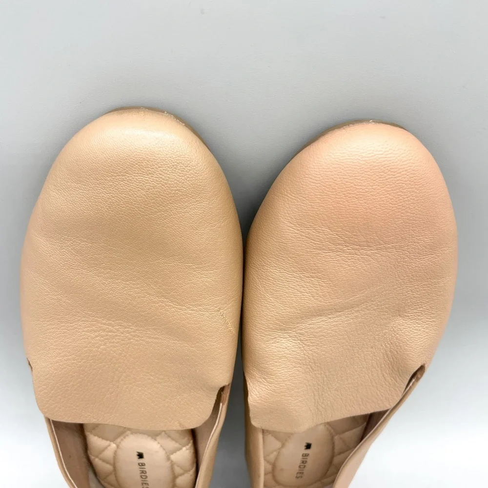 Birdies Womens 8.5 The Starling Smoking Slipper Loafers Tan Leather Chic Preppy
